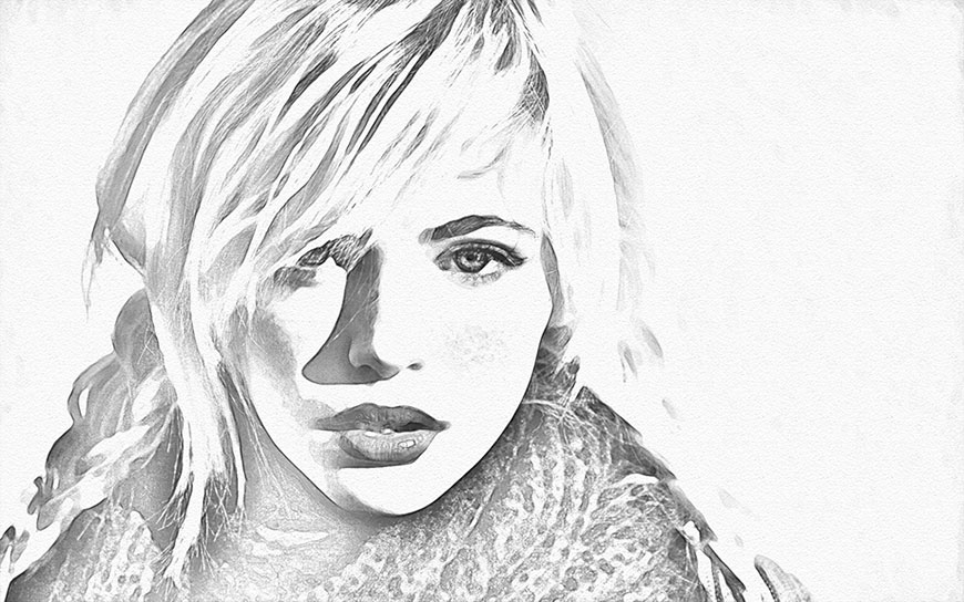 素描效果:用PS制作人像彩色铅笔画效果,PS教程,思缘教程网