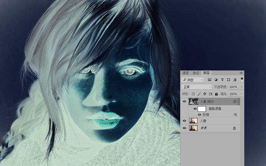 素描效果:用PS制作人像彩色铅笔画效果,PS教程,思缘教程网