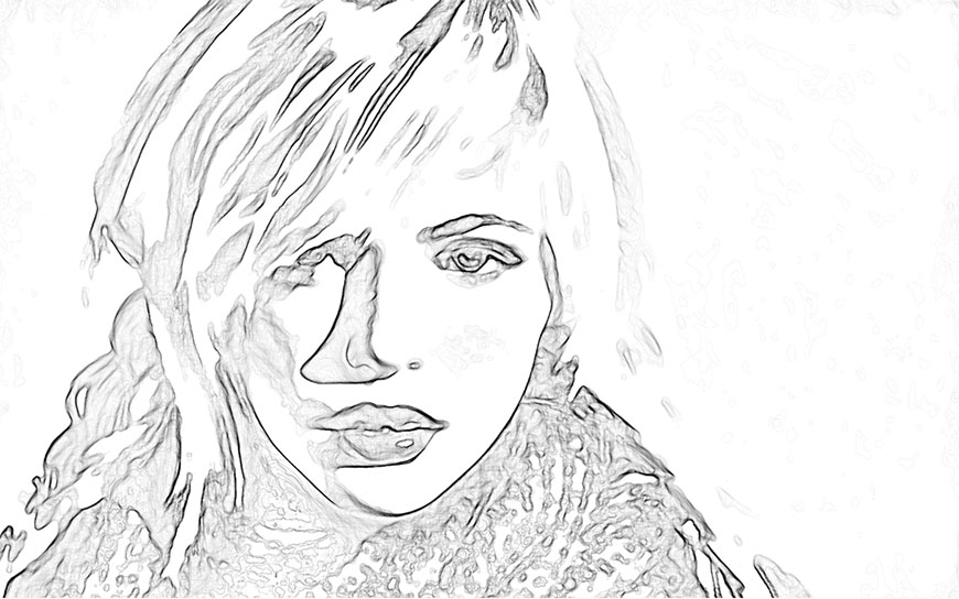 素描效果:用PS制作人像彩色铅笔画效果,PS教程,思缘教程网