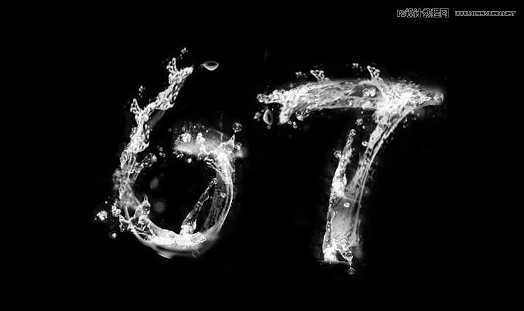 Photoshop制作夏季水花艺术字教程-玩转网