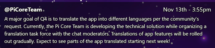 最新:Pi币项目方正在翻译软件实现APP支持全球各地区用户使用-玩转网
