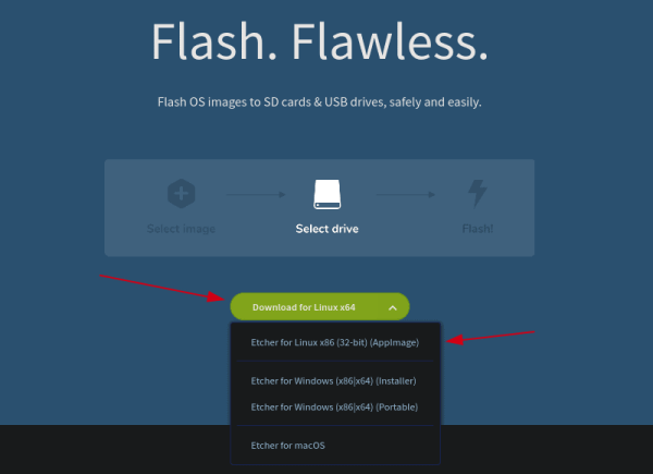图片[3]-如何在Linux上安装和使用Etcher来制作Linux临场USB-玩转网