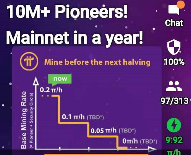 重磅消息!Pi币活跃用户达1000万减产,1年内上主网!-玩转网