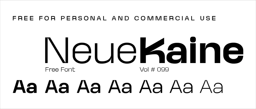 图片[2]-试试这款免费的Neue Kaine，现代简洁的无衬线字体-玩转网