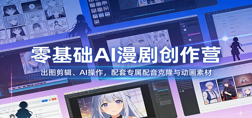 图片[1]-零基础 AI 漫剧实战课程 12 天系统学习剧本创作制作全套变现技能
