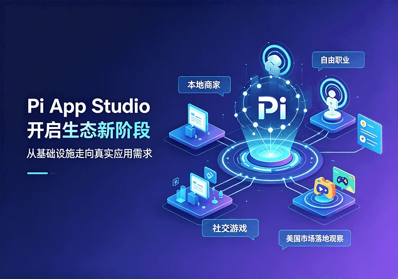Pi App Studio开启美国开发新阶段，Pi Network生态应用将迎来真正的落地竞争-玩转网