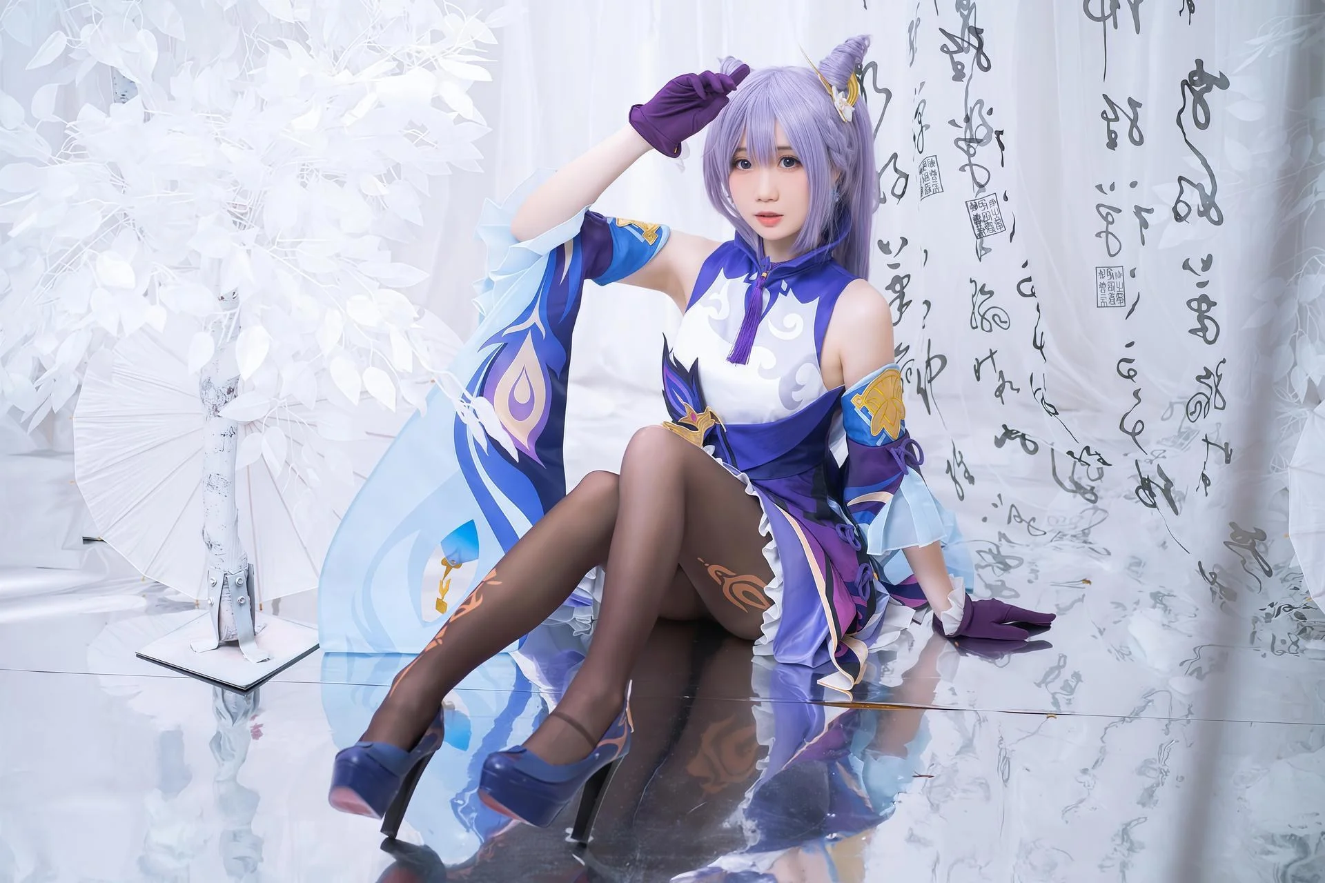 图片[9]-[cosplay] 焖焖碳 – 刻晴：刻晴角色还原美腿-玩转网