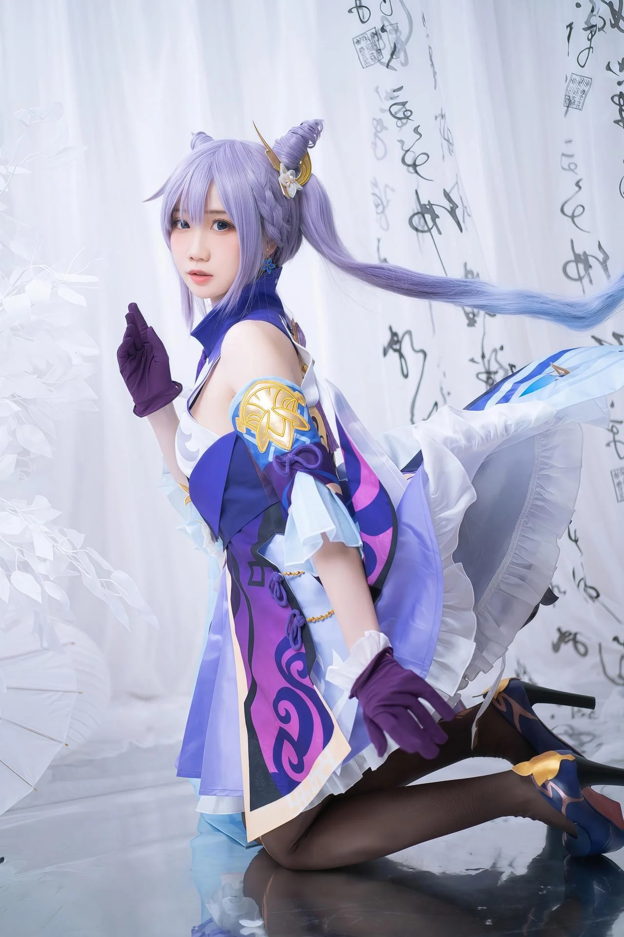 图片[10]-[cosplay] 焖焖碳 – 刻晴：刻晴角色还原美腿-玩转网