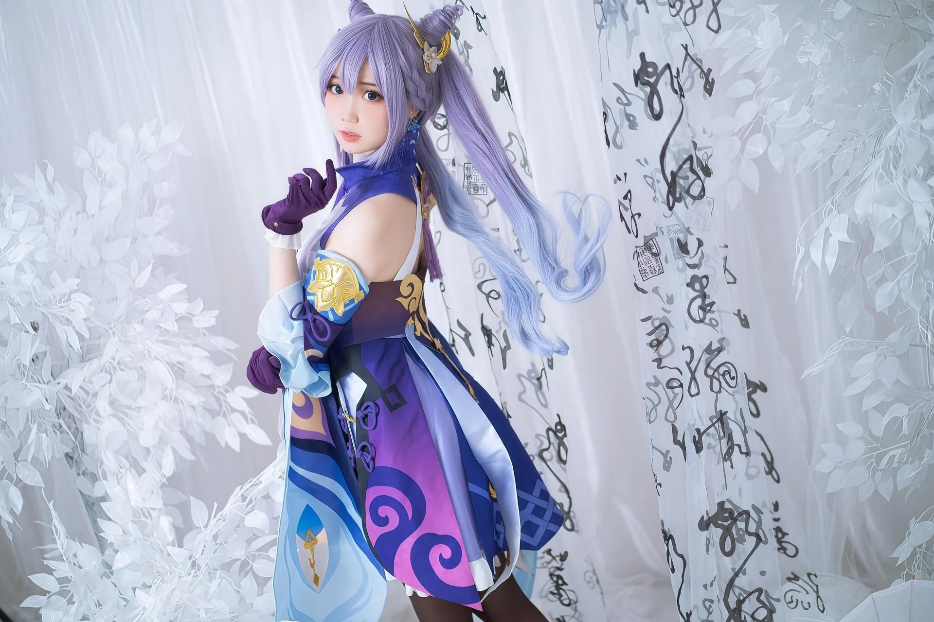 图片[1]-[cosplay] 焖焖碳 – 刻晴：刻晴角色还原美腿-玩转网