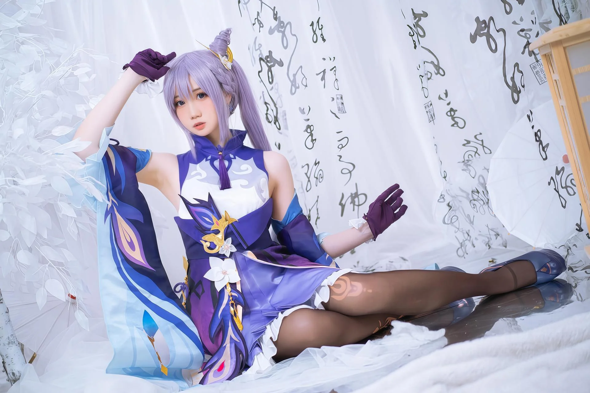 图片[3]-[cosplay] 焖焖碳 – 刻晴：刻晴角色还原美腿-玩转网